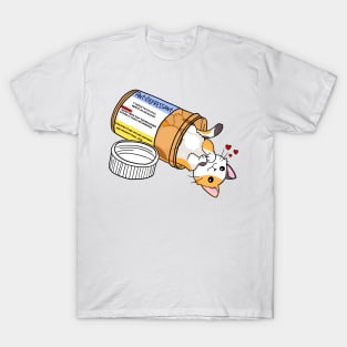 Calico kitty antidepressant love medicine T-Shirt